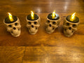 Skull tealight candle holder
