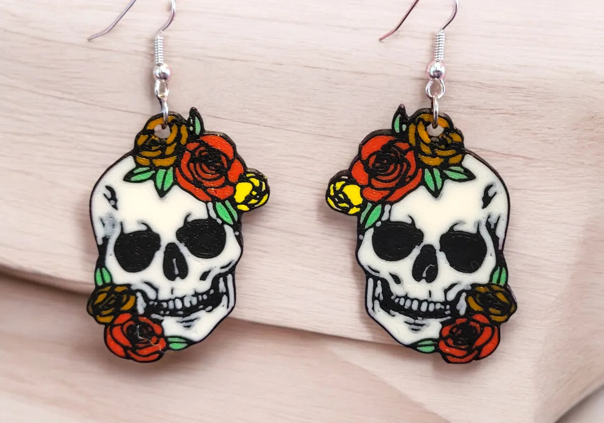 Sugar skull earrings