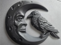 Crimson Raven gothic sculpture